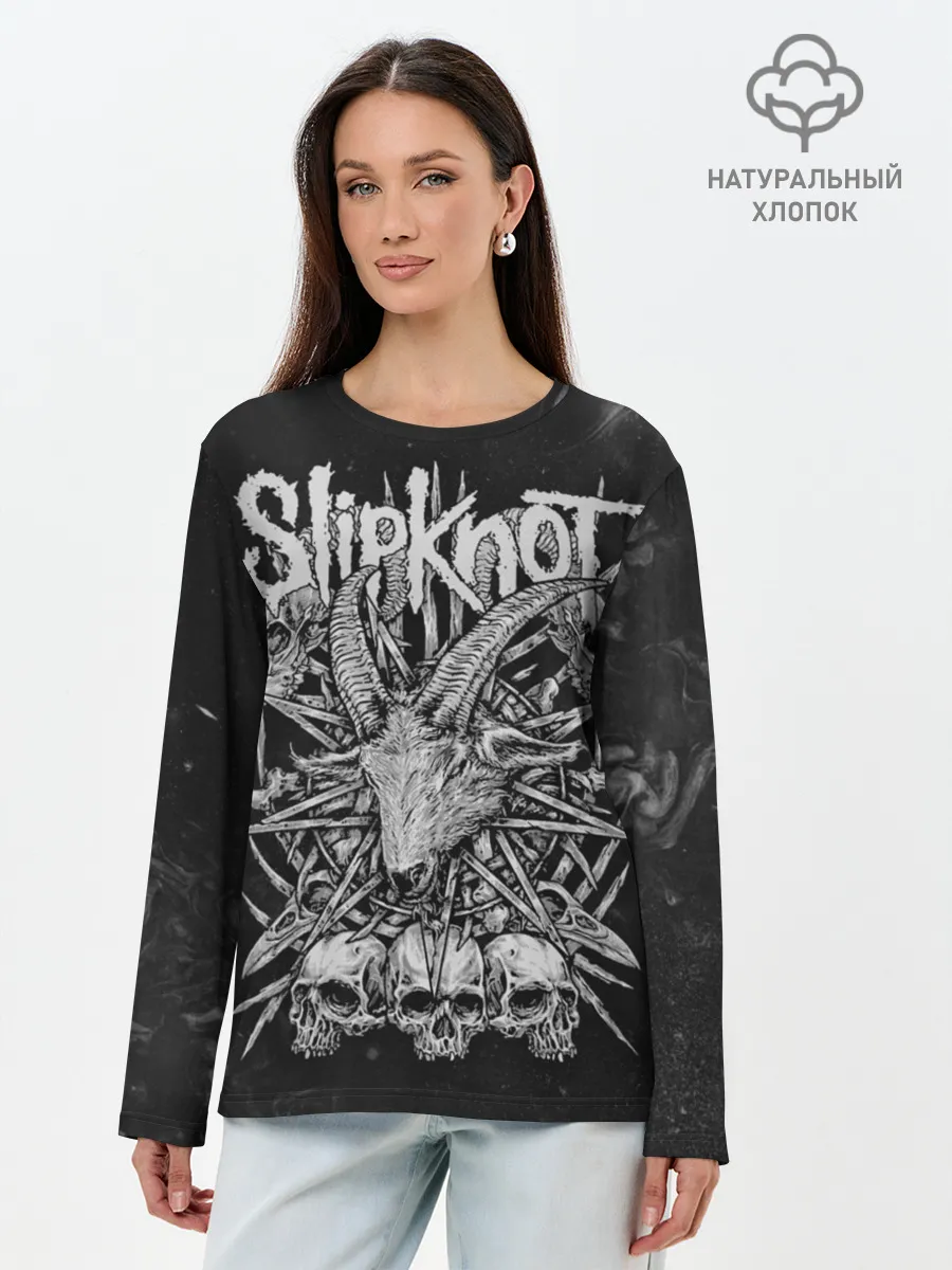 Лонгслив женский. Хлопок / Slipknot