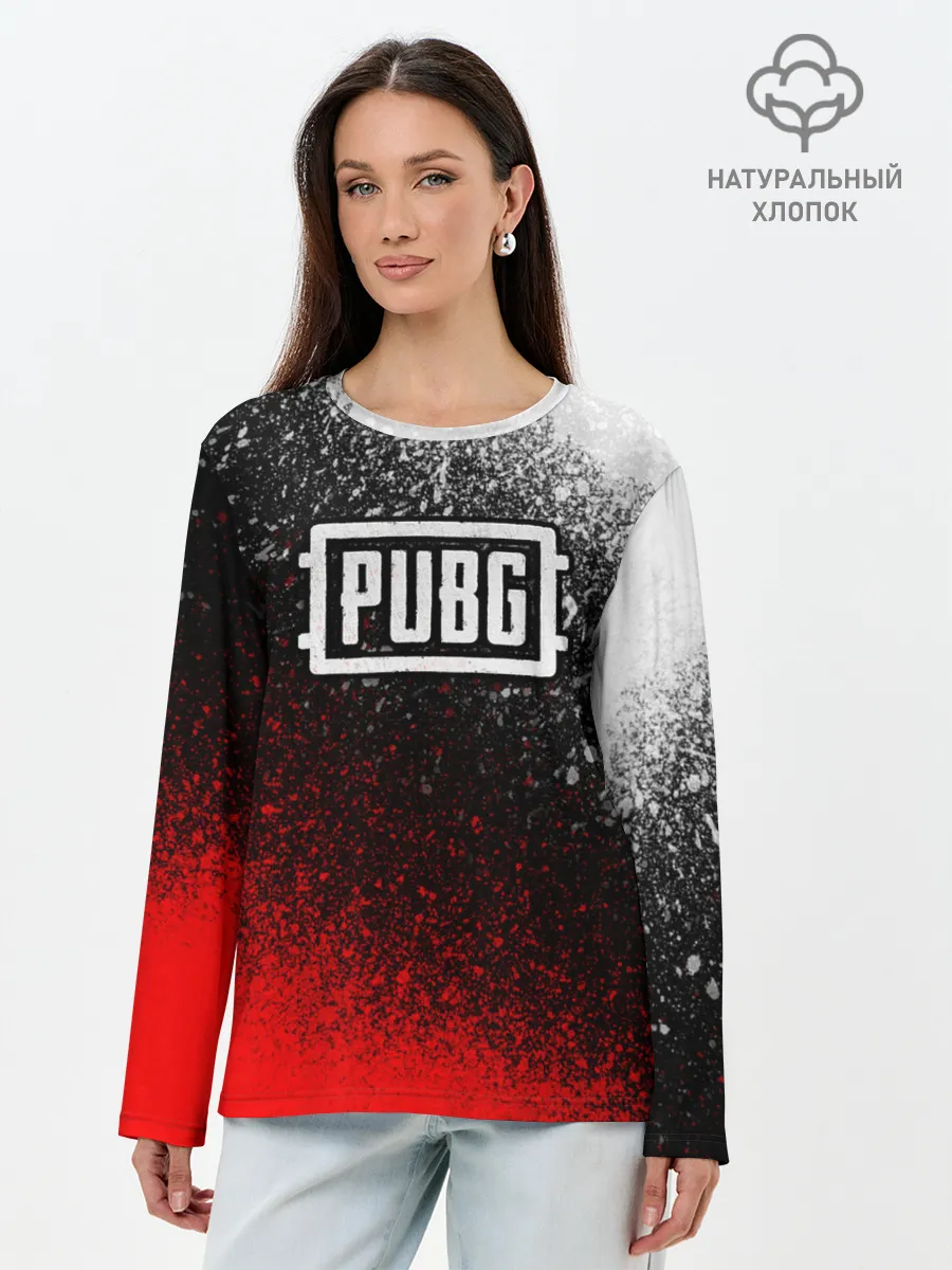Лонгслив женский. Хлопок / PUBG