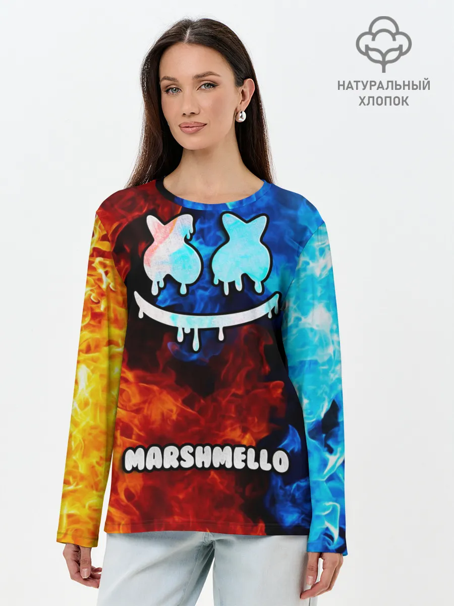 Лонгслив женский. Хлопок / РЮКЗАК MARSHMELLO