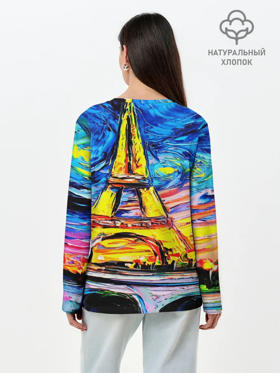 Лонгслив женский. Хлопок / ФРАНЦИЯ ВАНГОГ