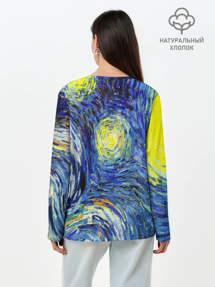 Лонгслив женский. Хлопок / ИМПРЕССИОНИЗМ ВАНГОГ