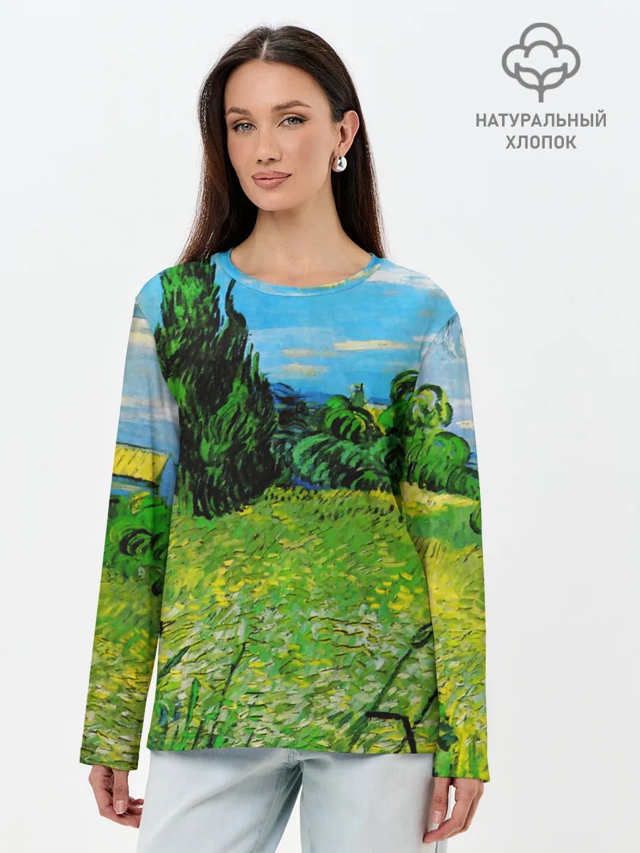 Лонгслив женский. Хлопок / ВАНГОГ