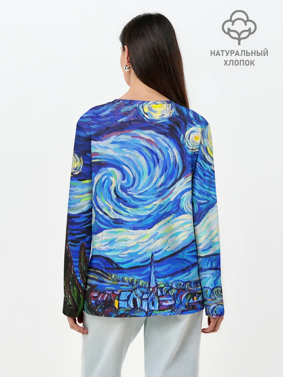 Лонгслив женский. Хлопок / ВАНГОГ