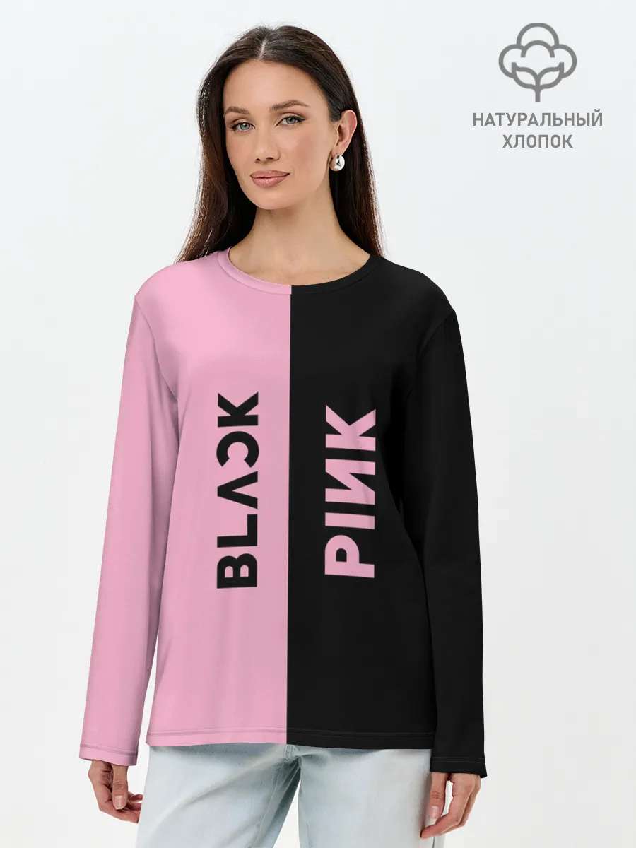 Лонгслив женский. Хлопок / BLACKPINK