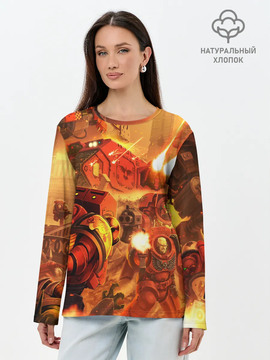 Лонгслив женский. Хлопок / WARHAMMER 40K