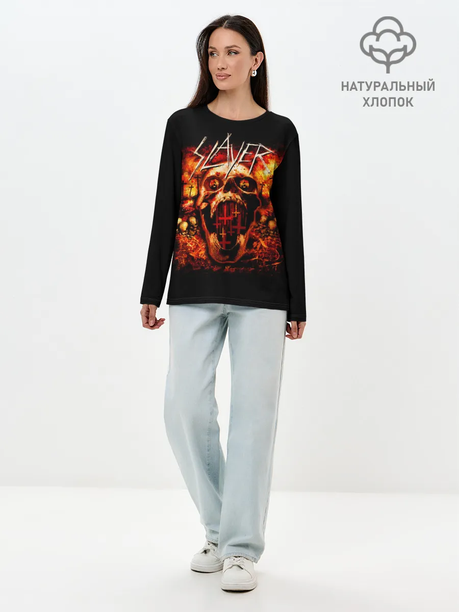 Лонгслив женский. Хлопок / SLAYER