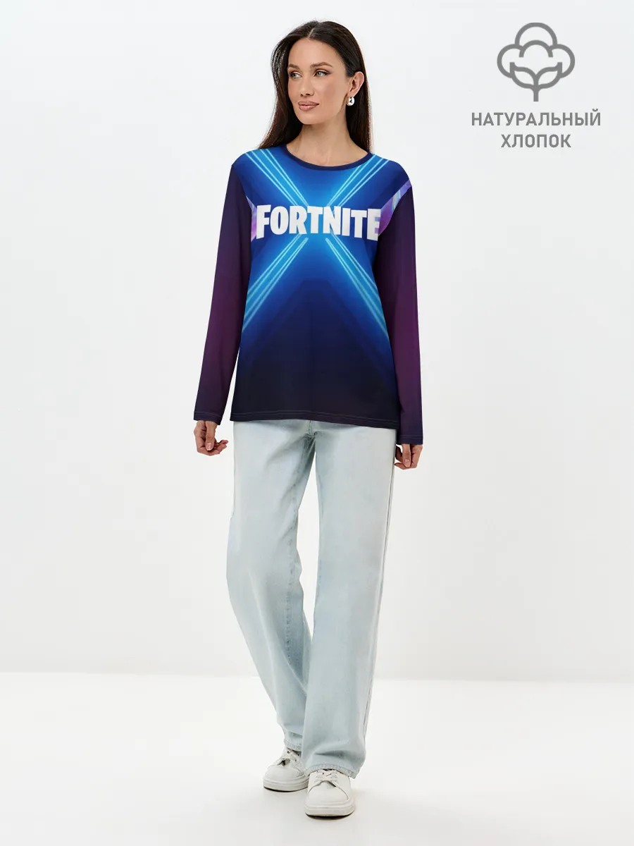 Лонгслив женский. Хлопок / FORTNITE X