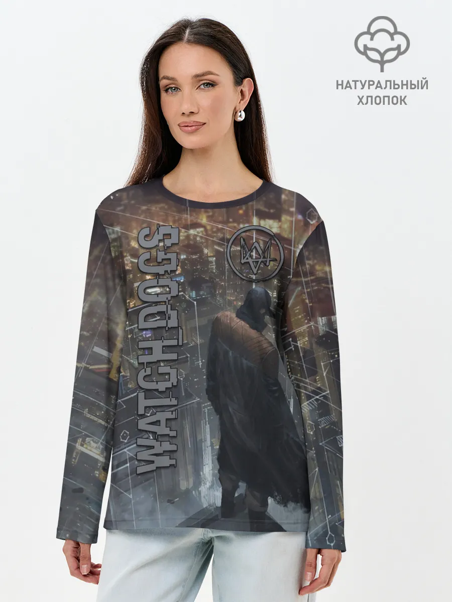 Лонгслив женский. Хлопок / Watch Dogs
