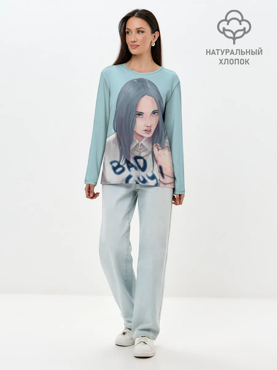 Лонгслив женский. Хлопок / Billie Eilish