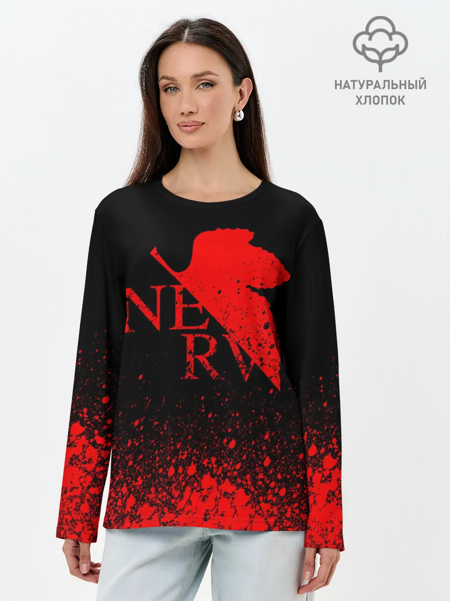 Лонгслив женский. Хлопок / EVANGELION