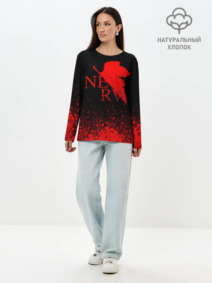 Лонгслив женский. Хлопок / EVANGELION