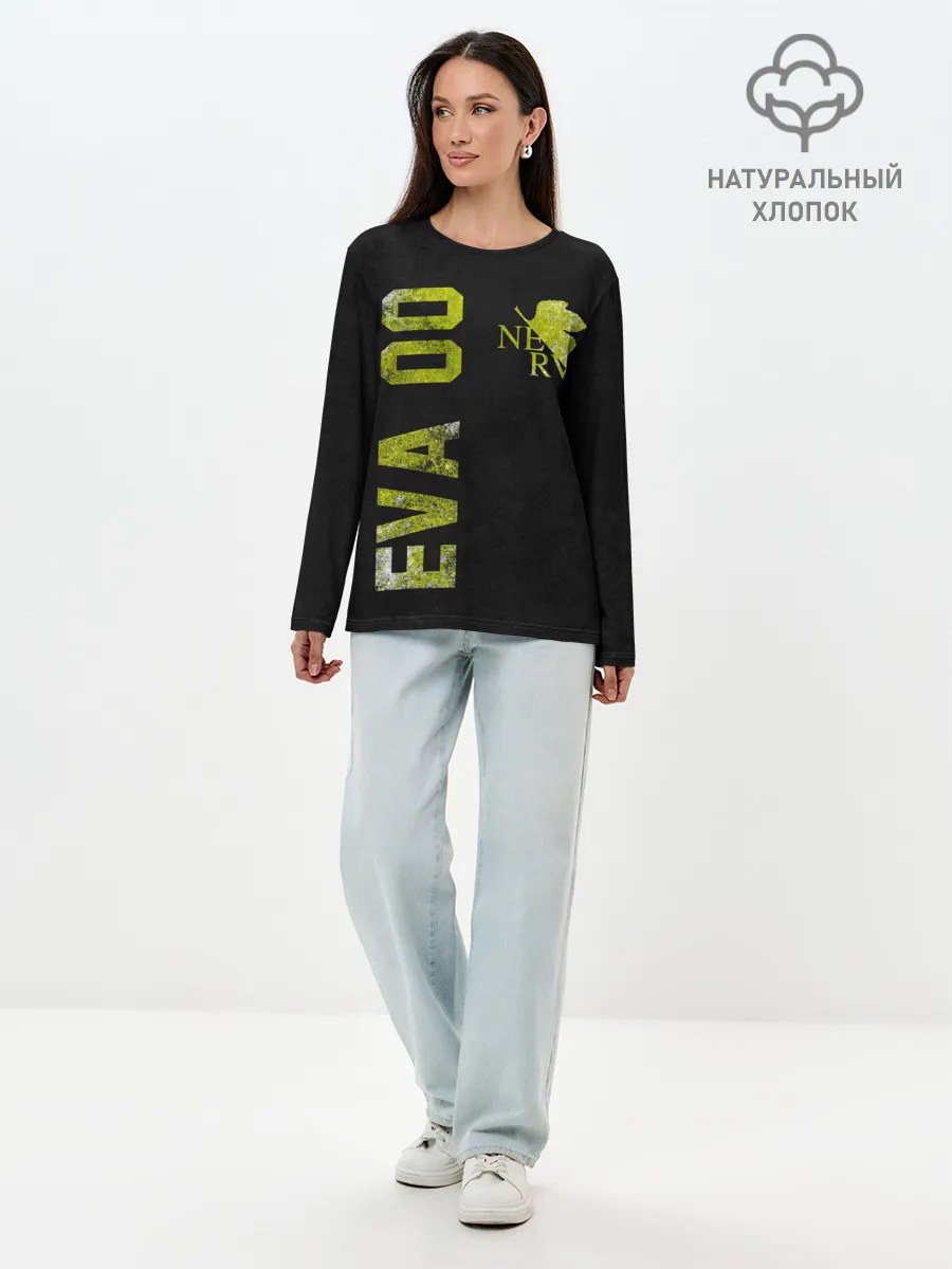 Лонгслив женский. Хлопок / EVANGELION 00