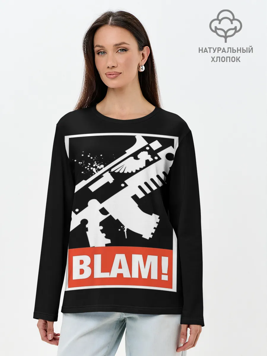 Лонгслив женский. Хлопок / Ultramarines