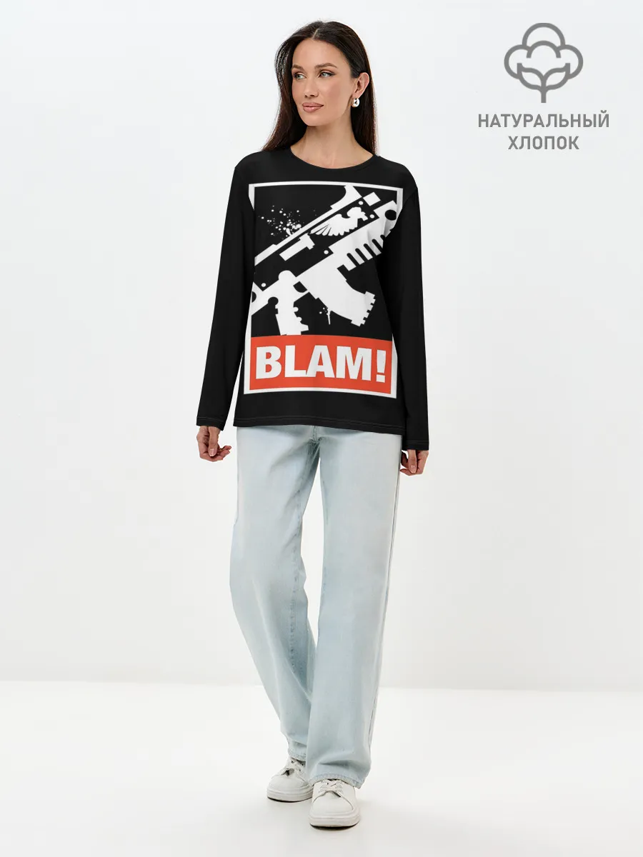 Лонгслив женский. Хлопок / Ultramarines