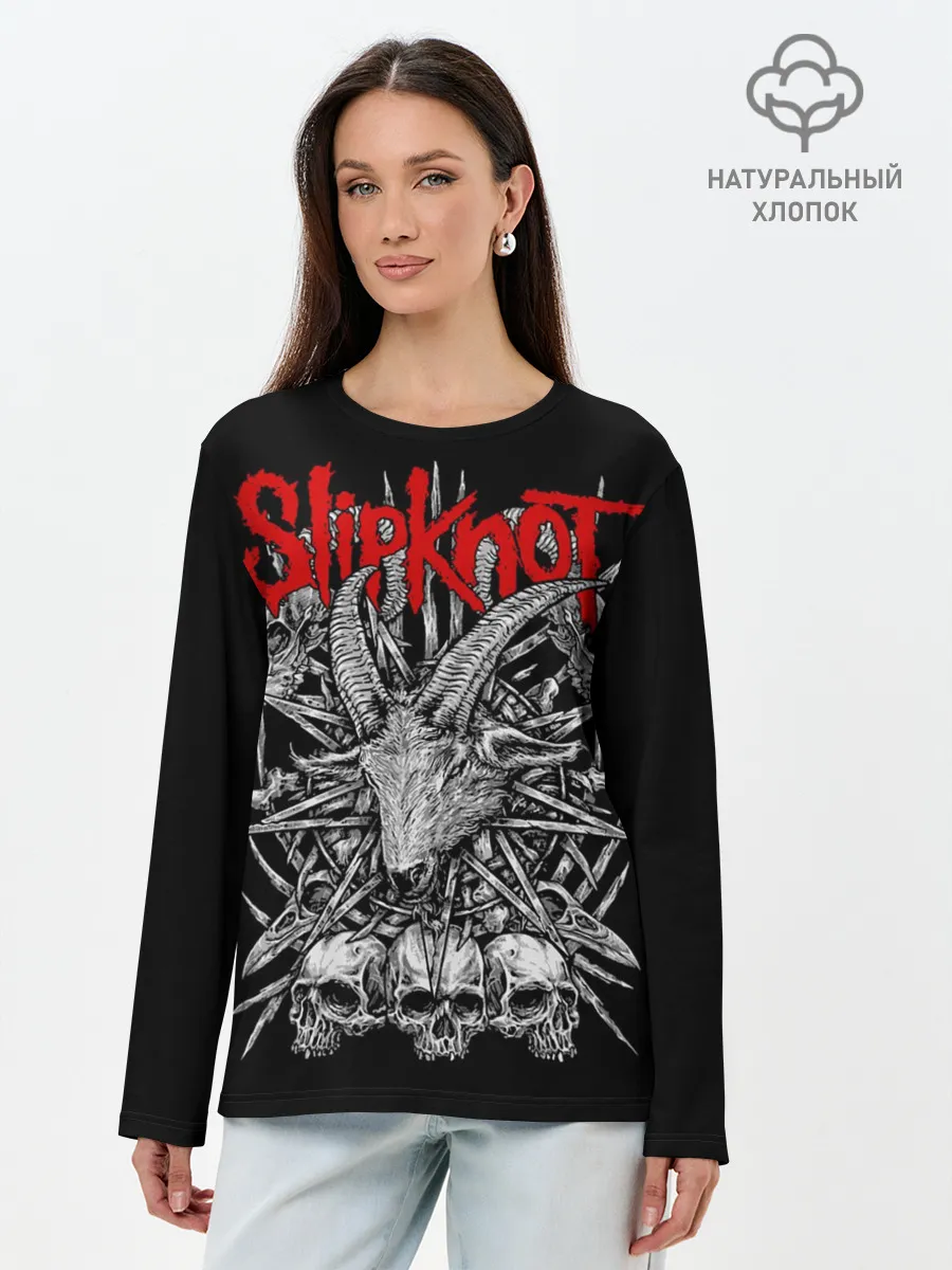Лонгслив женский. Хлопок / Slipknot