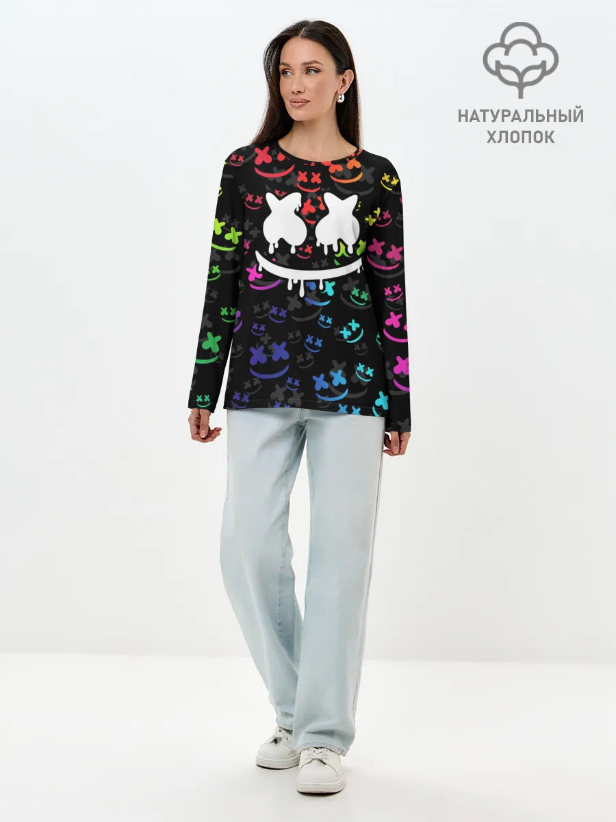 Лонгслив женский. Хлопок / MARSHMELLO