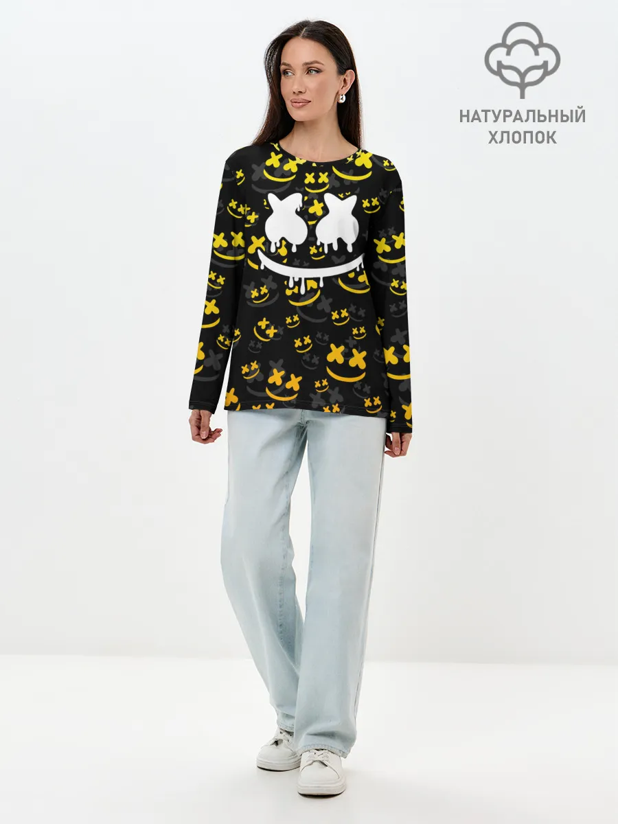 Лонгслив женский. Хлопок / MARSHMELLO