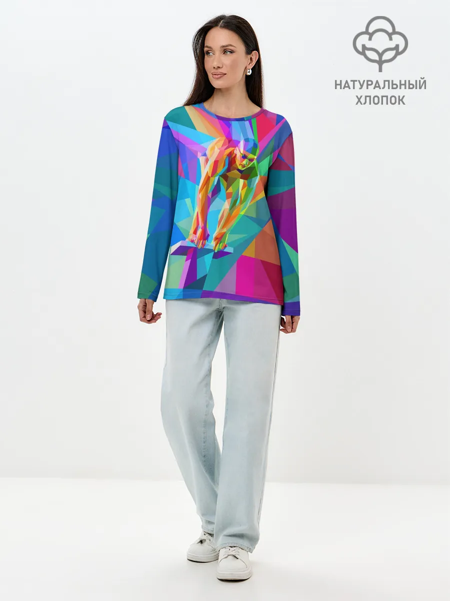 Лонгслив женский. Хлопок / Пловец