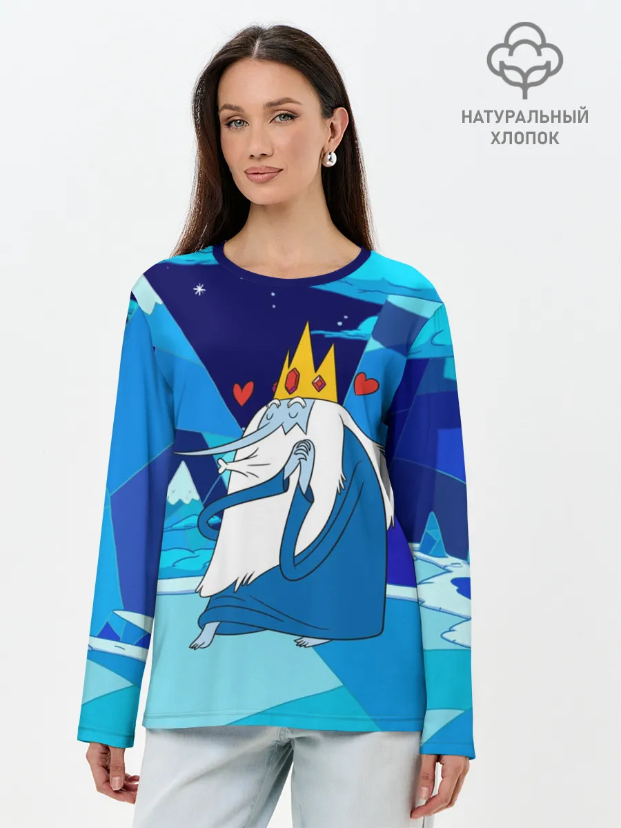 Лонгслив женский. Хлопок / Ледяной король