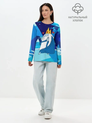 Лонгслив женский. Хлопок / Ледяной король