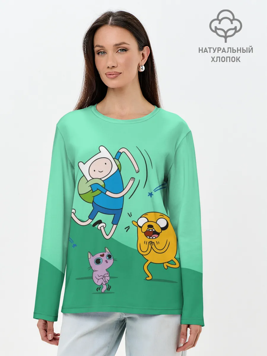 Лонгслив женский. Хлопок / Flex