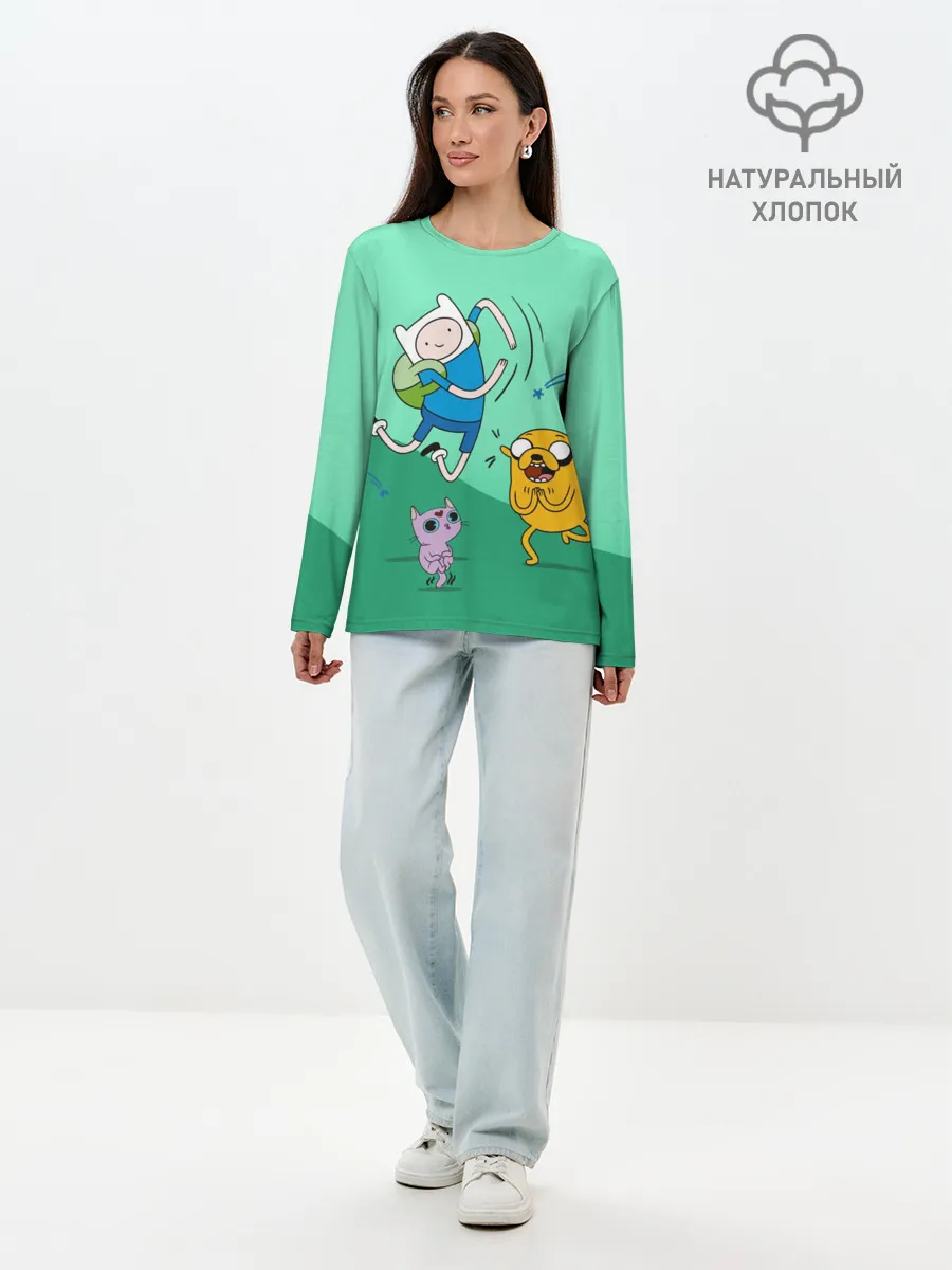 Лонгслив женский. Хлопок / Flex