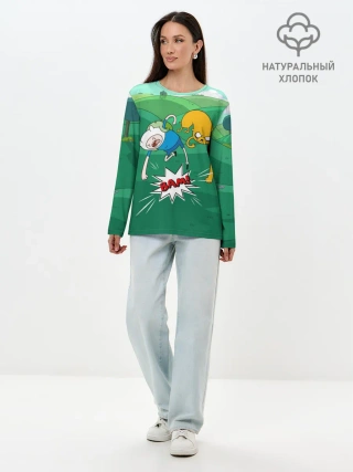 Лонгслив женский. Хлопок / Bam!