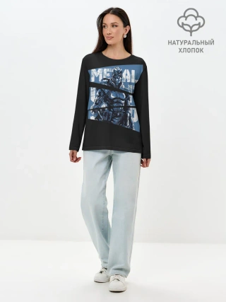 Лонгслив женский. Хлопок / Metal Gear