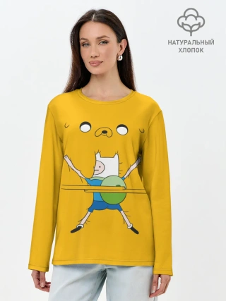 Лонгслив женский. Хлопок / Обнимашки