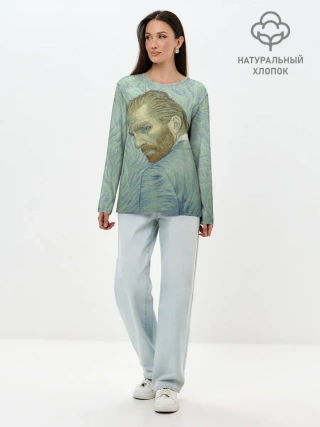 Лонгслив женский. Хлопок / Ван Гог