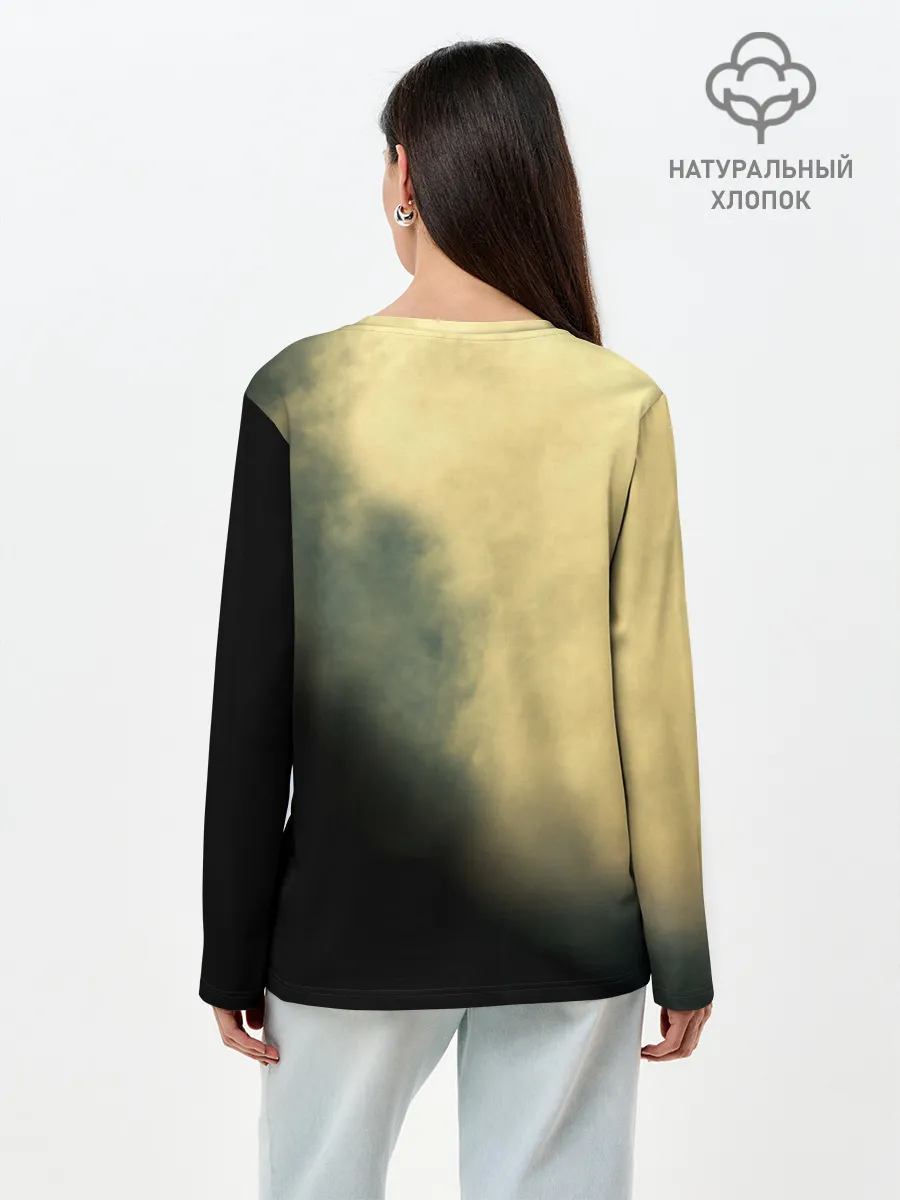 Лонгслив женский. Хлопок / Острые козырьки