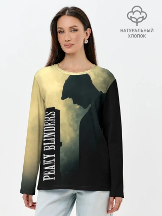Лонгслив женский. Хлопок / Острые козырьки