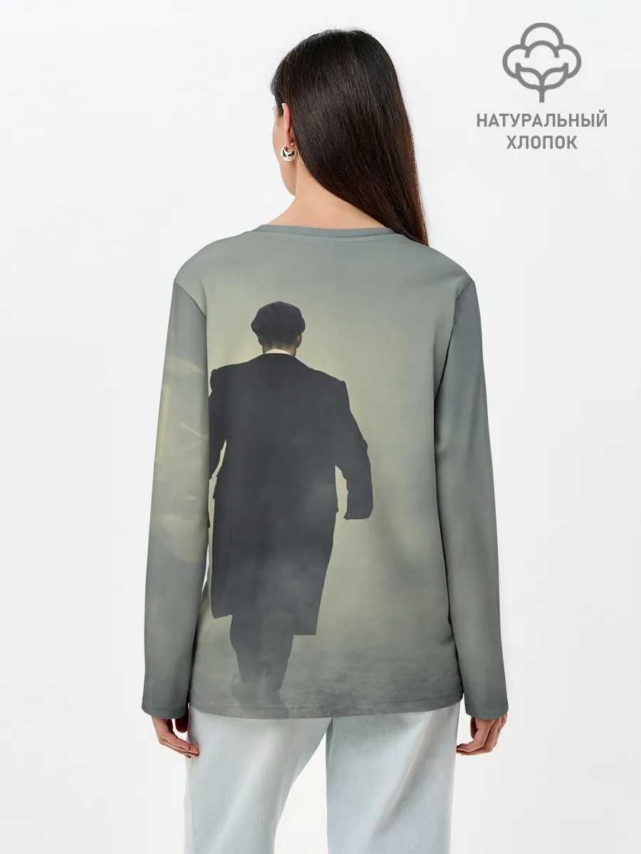 Лонгслив женский. Хлопок / Острые козырьки