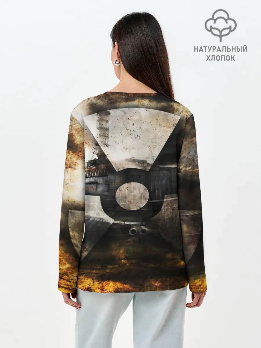 Лонгслив женский. Хлопок / СТАЛКЕР