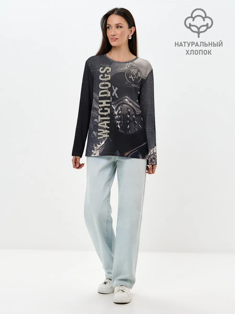 Лонгслив женский. Хлопок / WATCH DOGS