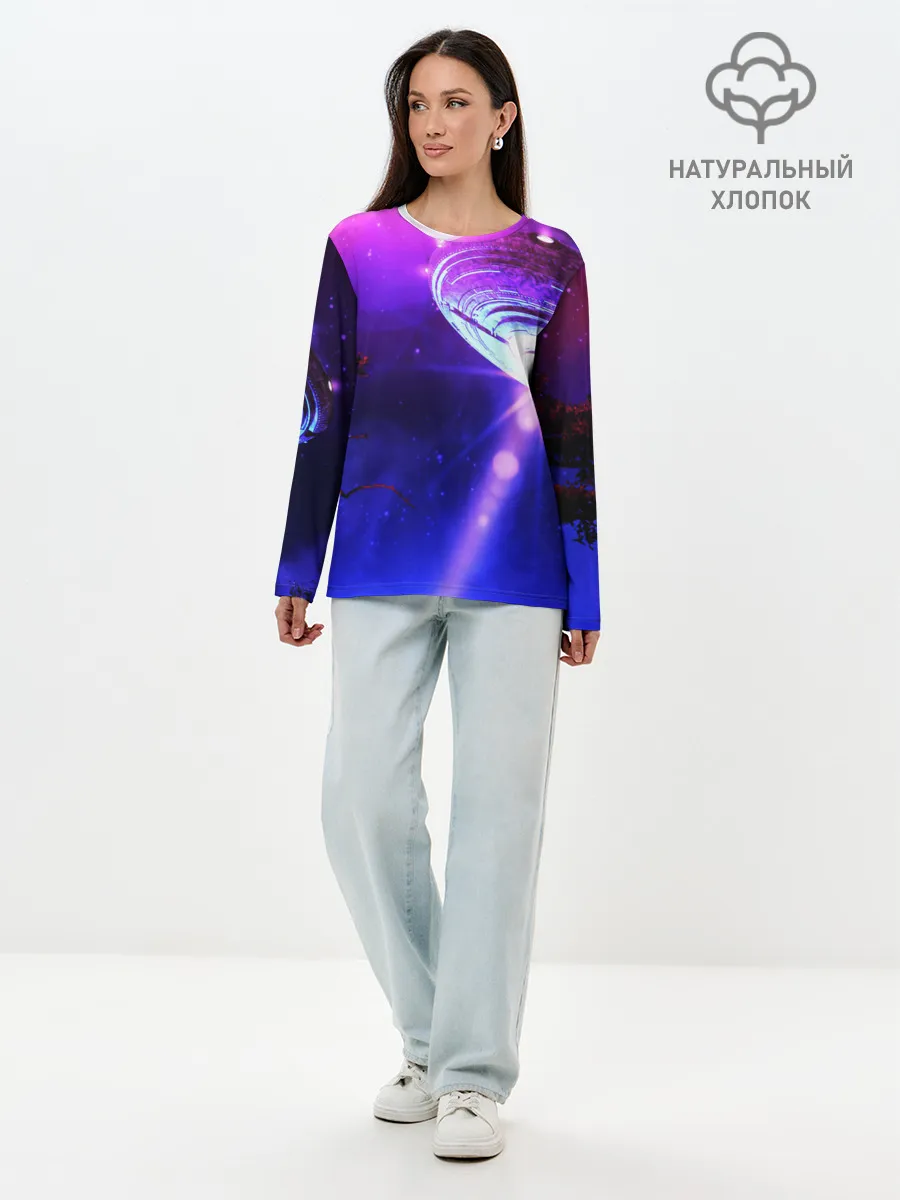 Лонгслив женский. Хлопок / НЛО
