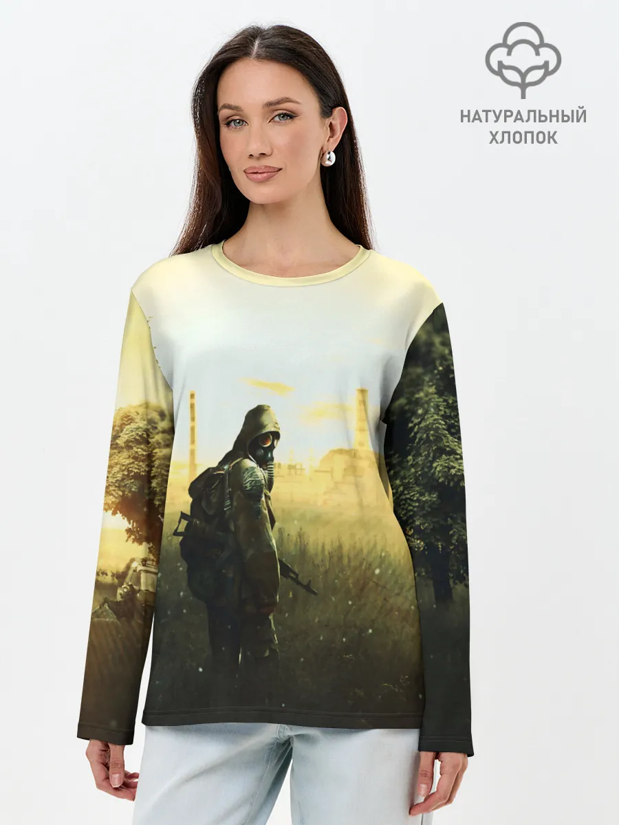 Лонгслив женский. Хлопок / STALKER