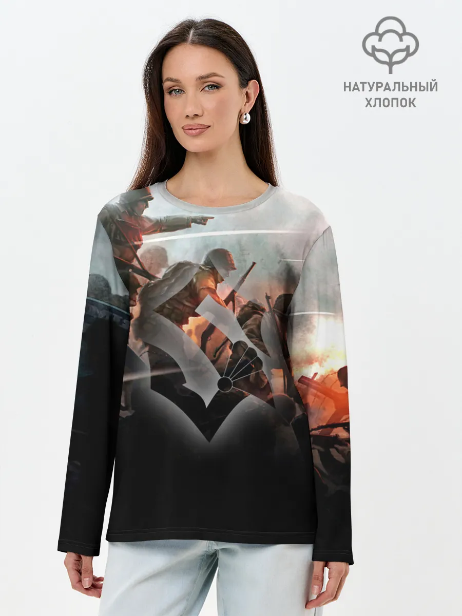 Лонгслив женский. Хлопок / Sabaton