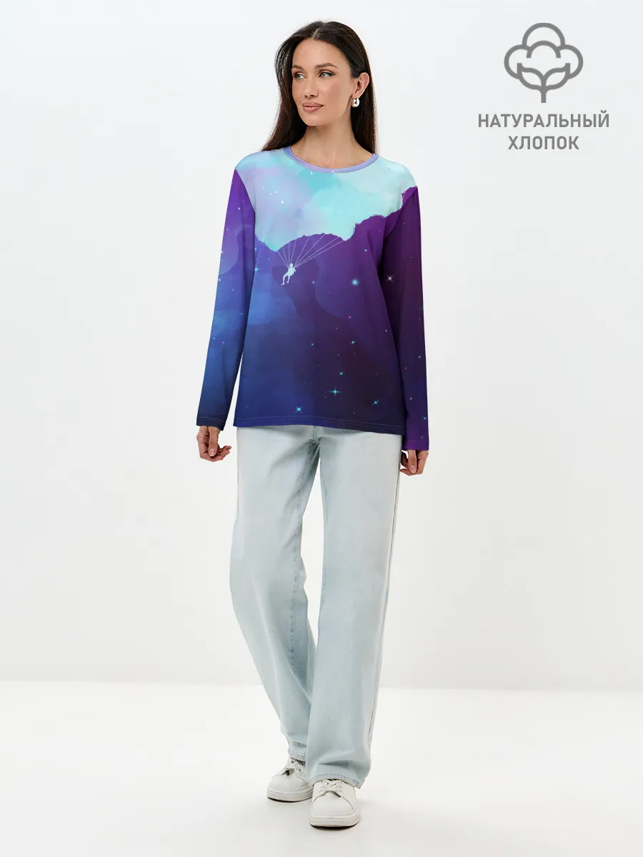 Лонгслив женский. Хлопок / Skydiver