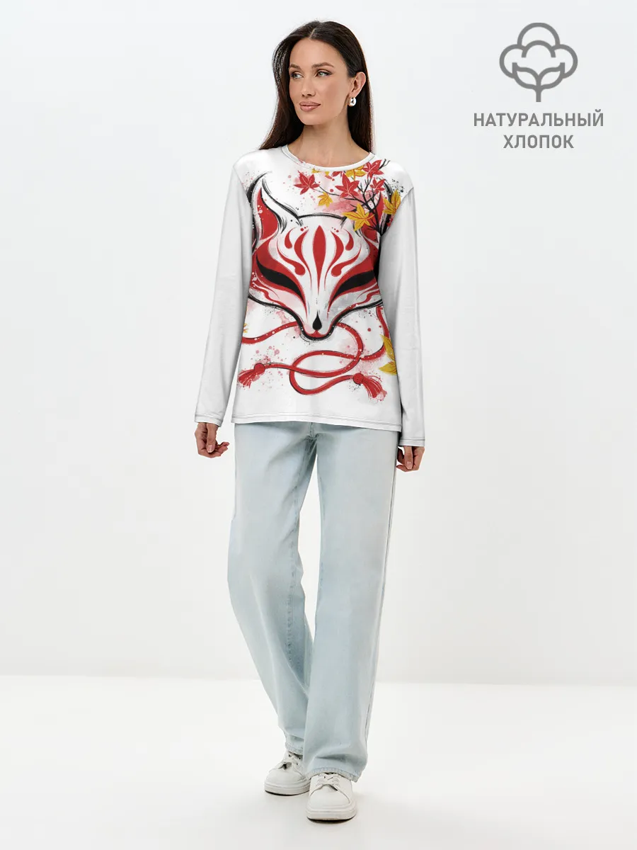 Лонгслив женский. Хлопок / Берсерк Синий Экзорцист