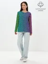 Лонгслив женский. Хлопок / Checkerboard Color