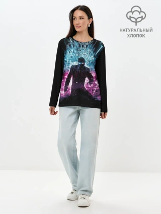 Лонгслив женский. Хлопок / Доктор Кто
