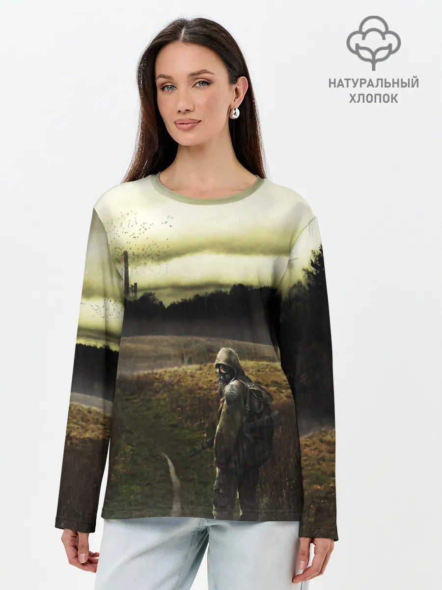 Лонгслив женский. Хлопок / STALKER
