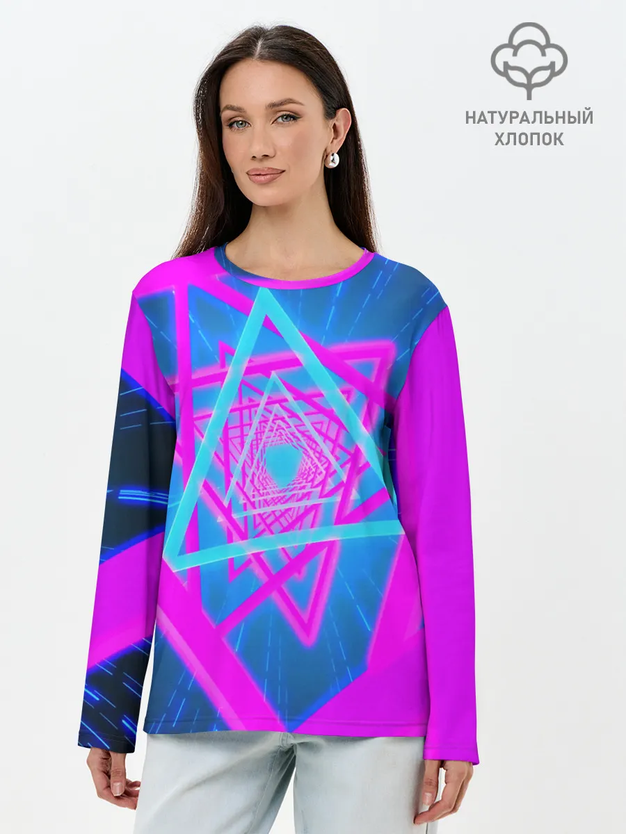 Лонгслив женский. Хлопок / MUSIC NEON