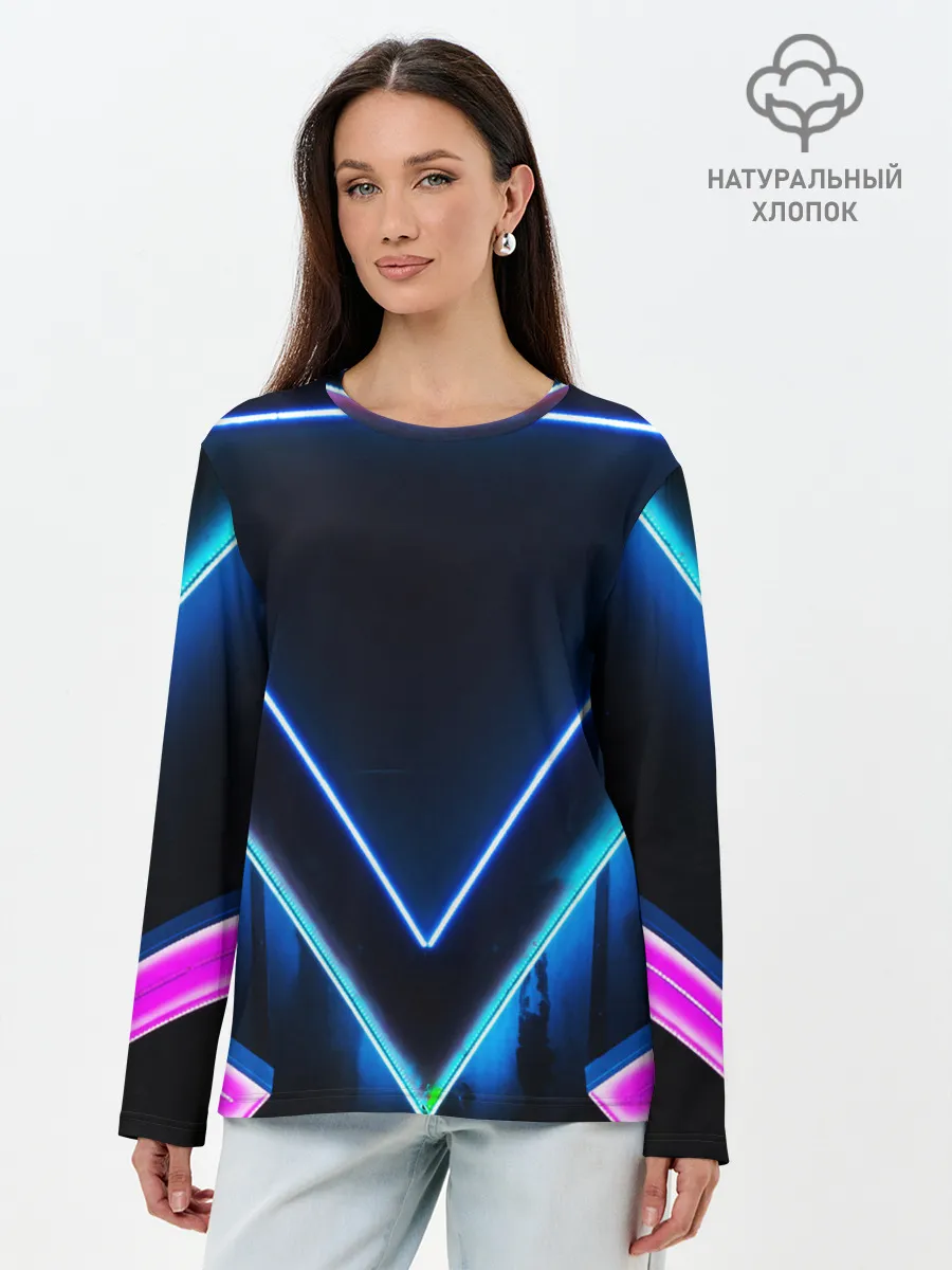 Лонгслив женский. Хлопок / DISQUARED NEON