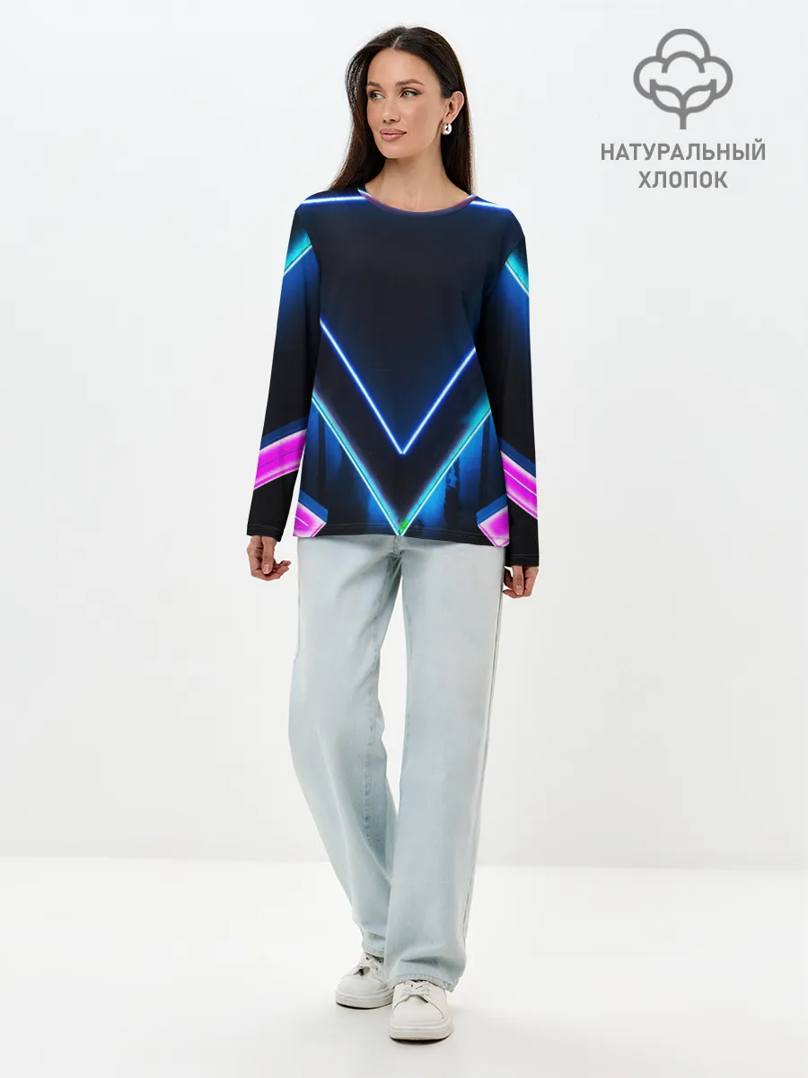 Лонгслив женский. Хлопок / DISQUARED NEON