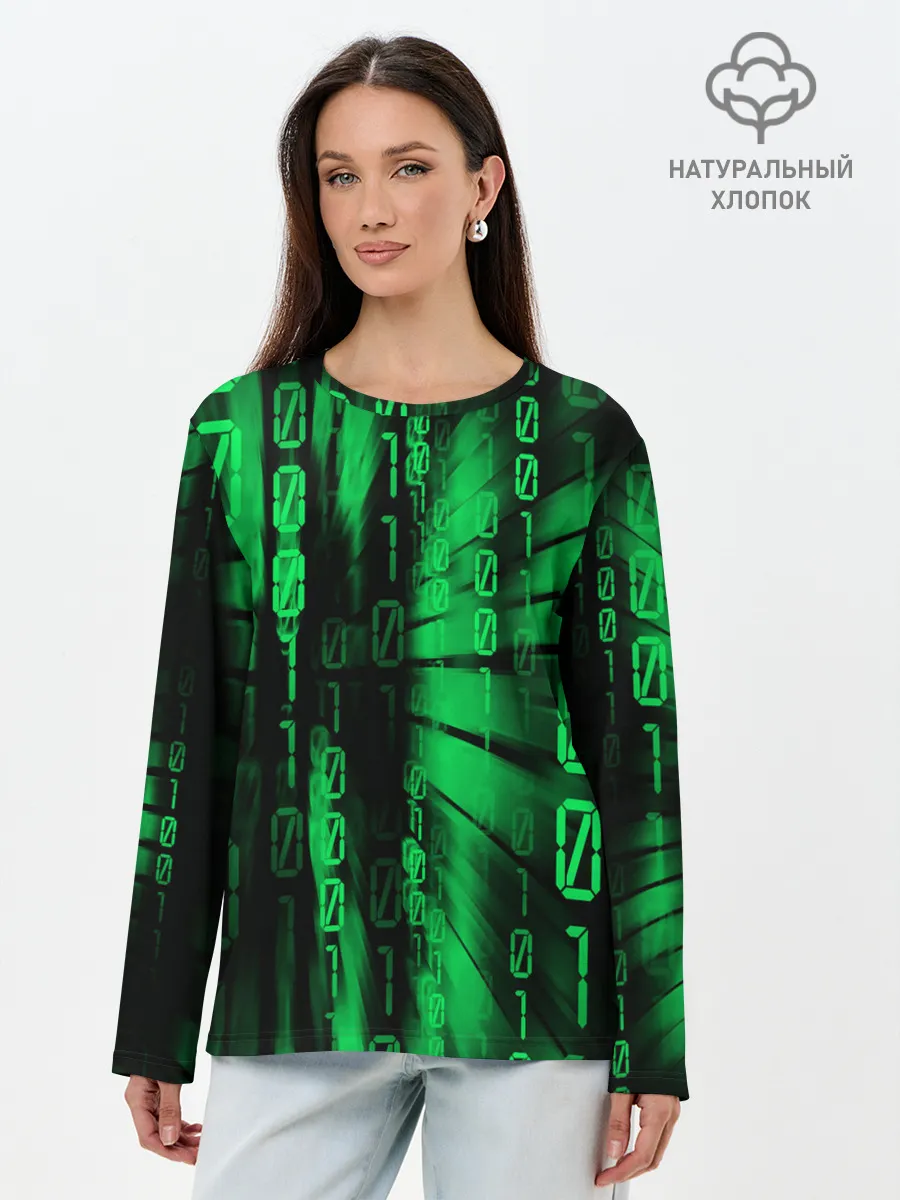 Лонгслив женский. Хлопок / МАТРИЦА