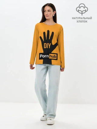 Лонгслив женский. Хлопок / Pornhub