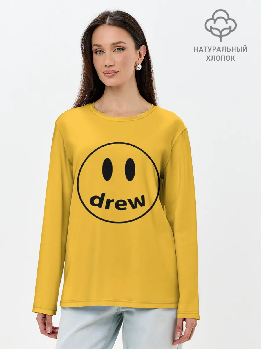 Лонгслив женский. Хлопок / Джастин Бибер