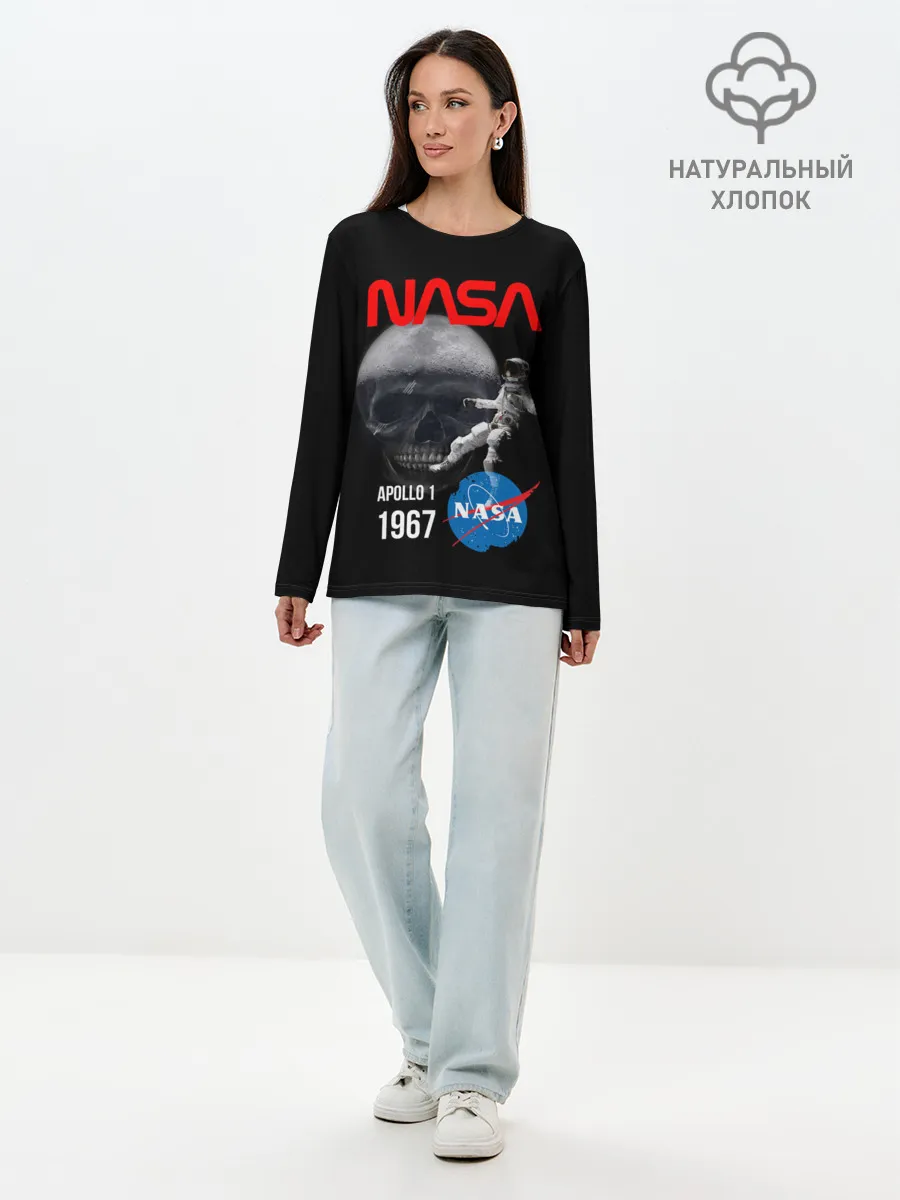 Лонгслив женский. Хлопок / Nasa Apollo 1 1967